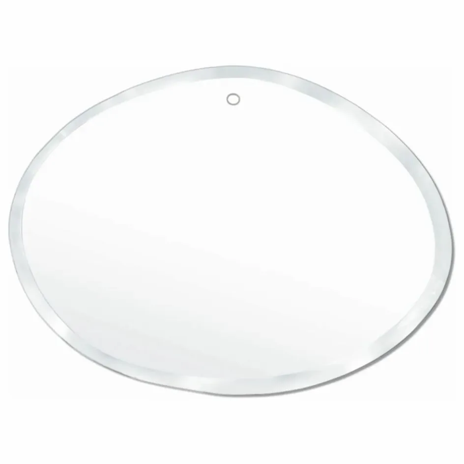 Best M Nuance Miroir extra plat biseauté - forme aléatoire ovale horizontale 55x40 cm Naturel