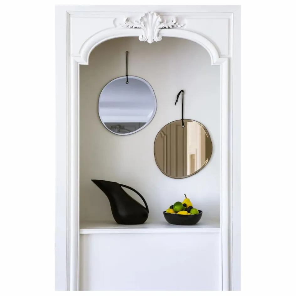 M Nuance Miroirs*Miroir extra plat biseauté - forme aléatoire ronde 32x33 cm
