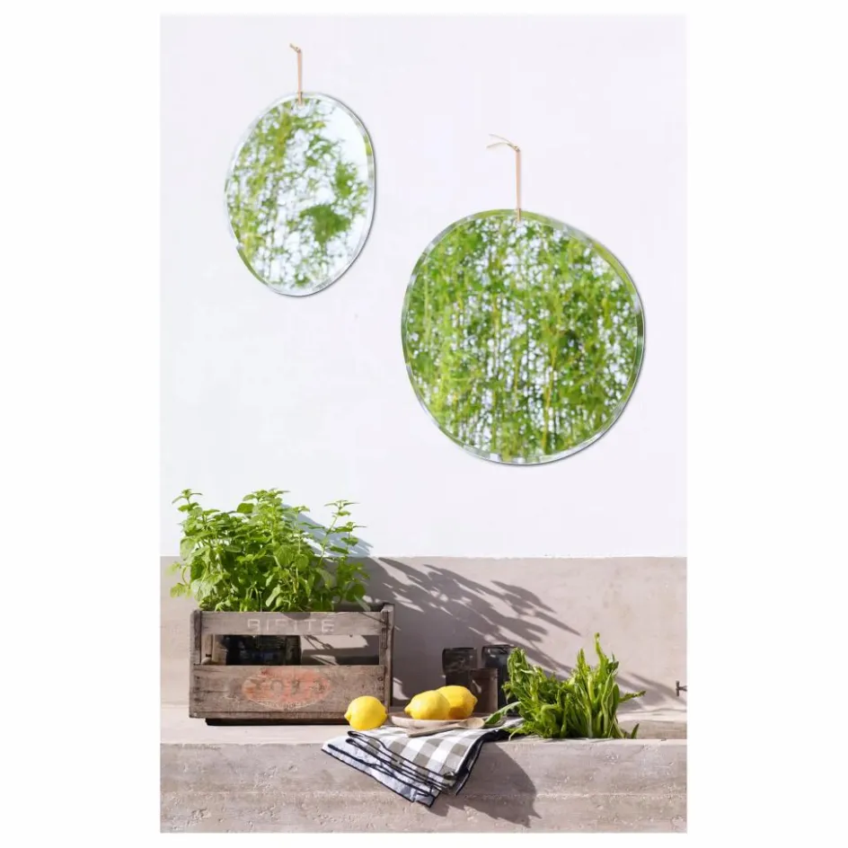 New Miroir extra plat biseauté - forme aléatoire ovale verticale 25x32 cm Miroirs
