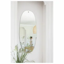 M Nuance Miroir extra plat biseauté - forme aléatoire ovale 45x95 cm Naturel