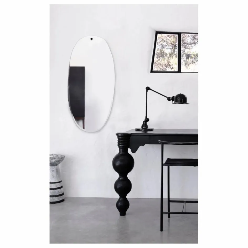 M Nuance Miroir extra plat biseauté - forme aléatoire ovale 45x95 cm Naturel