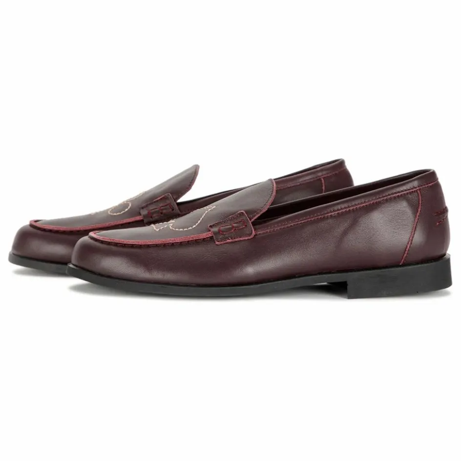 Best Mocassins Brodés Cuir - Collection Femme | Femme Derbies, Mocassins, Ballerines