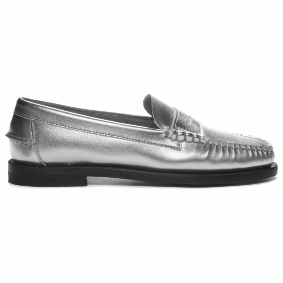 New Sebago Mocassins Dan Métallisés | Argenté