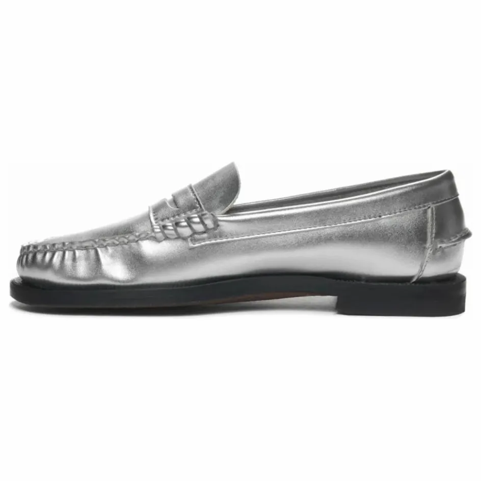 New Sebago Mocassins Dan Métallisés | Argenté