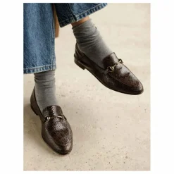 Femme Bobbies Derbies, Mocassins, Ballerines*Mocassins Jill Cuir Embossé Serpent |