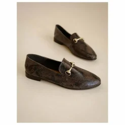 Femme Bobbies Derbies, Mocassins, Ballerines*Mocassins Jill Cuir Embossé Serpent |