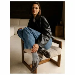 Femme Bobbies Derbies, Mocassins, Ballerines*Mocassins Jill Cuir Embossé Serpent |