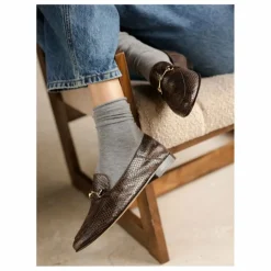 Femme Bobbies Derbies, Mocassins, Ballerines*Mocassins Jill Cuir Embossé Serpent |