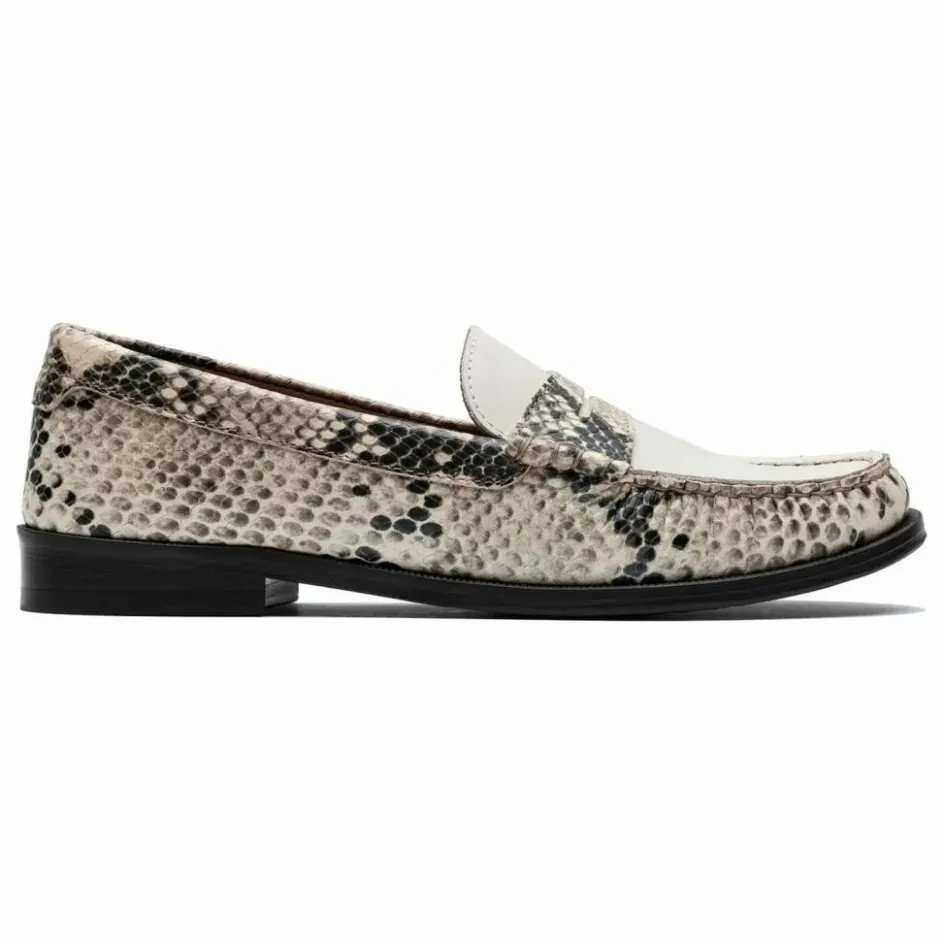 Online Lachoix Mocassins Penny Python | Blanc cassé