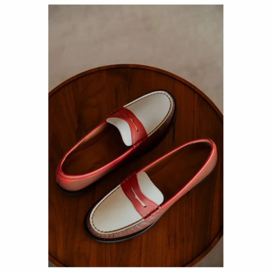 Lachoix Mocassins Penny Tricolore ||Femme Derbies, Mocassins, Ballerines
