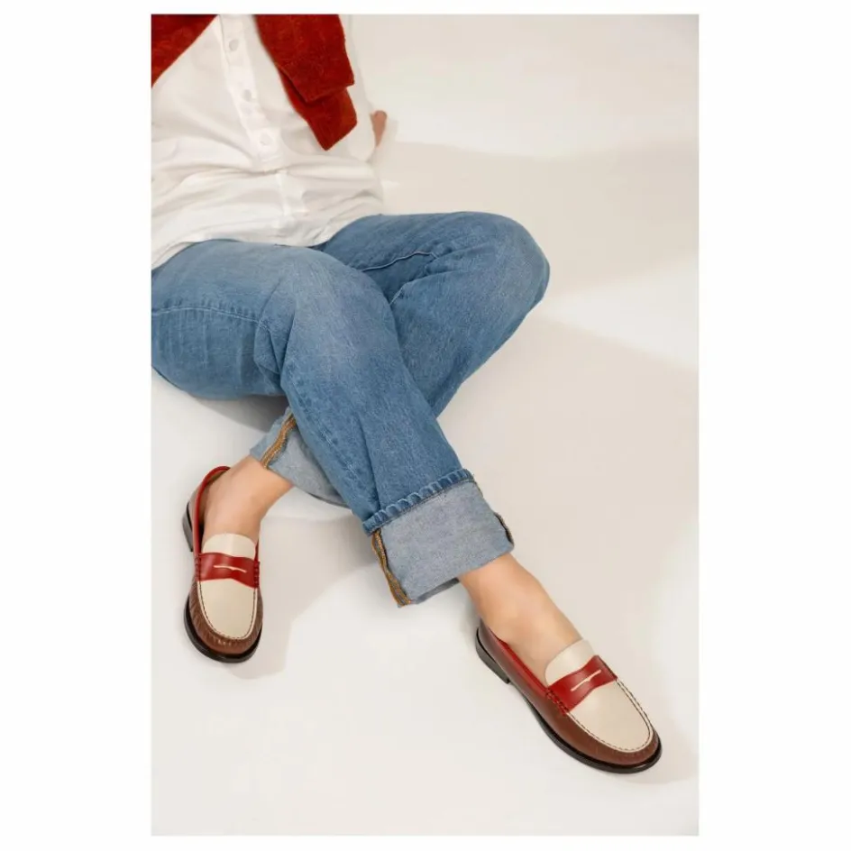 Lachoix Mocassins Penny Tricolore ||Femme Derbies, Mocassins, Ballerines