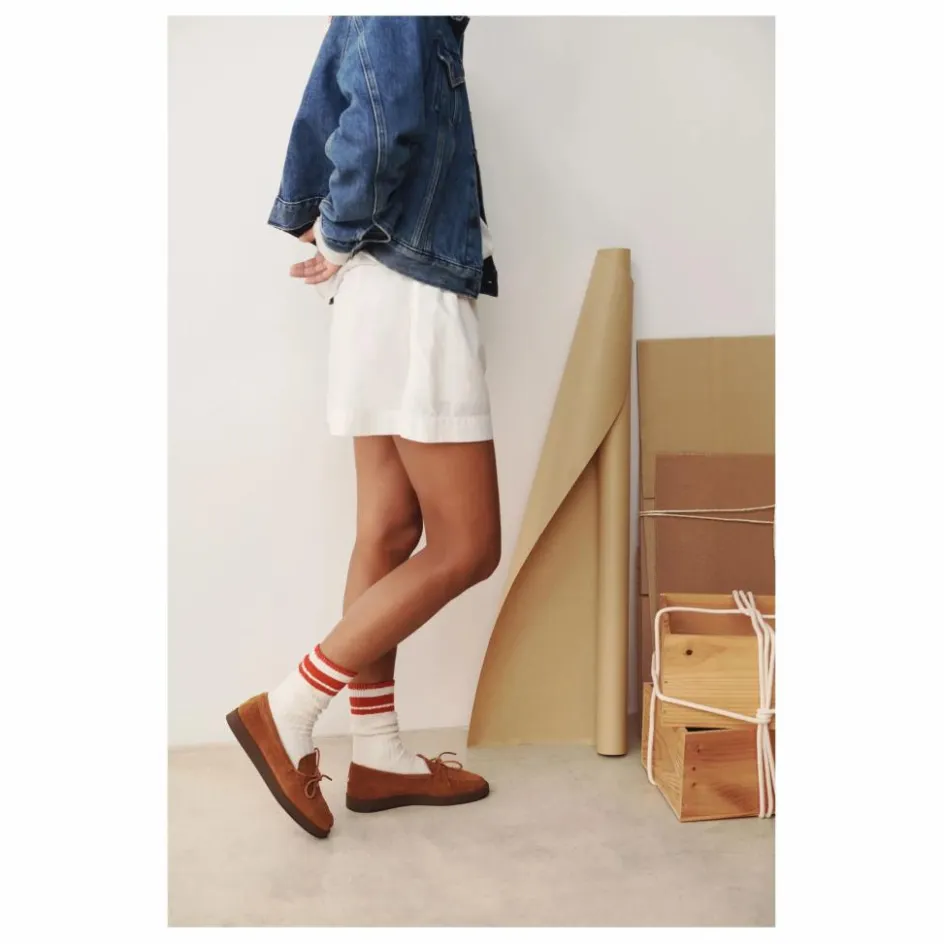 Femme Socque Paris Derbies, Mocassins, Ballerines*Mocassins Totem Daim |