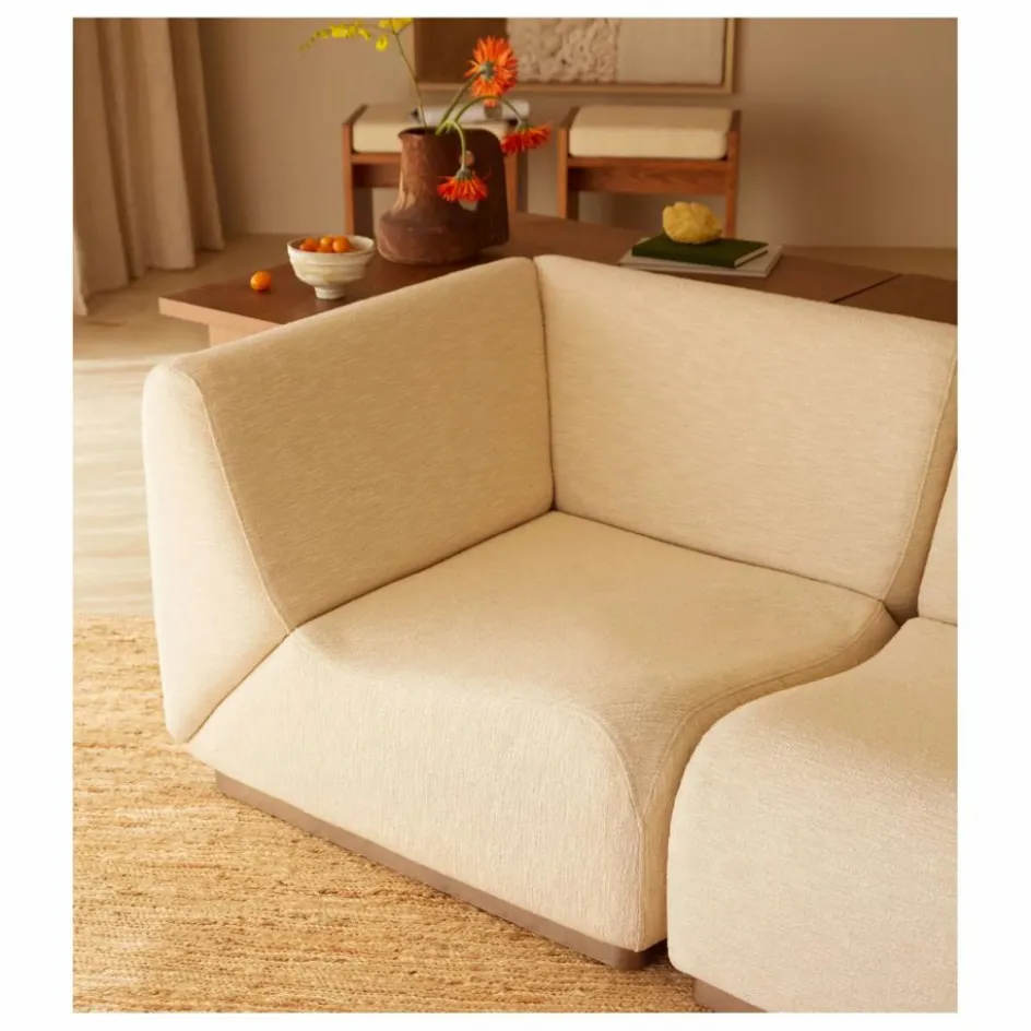 The Socialite Family Module d'angle Rotondo en tissu tramé || Canapés, Fauteuils