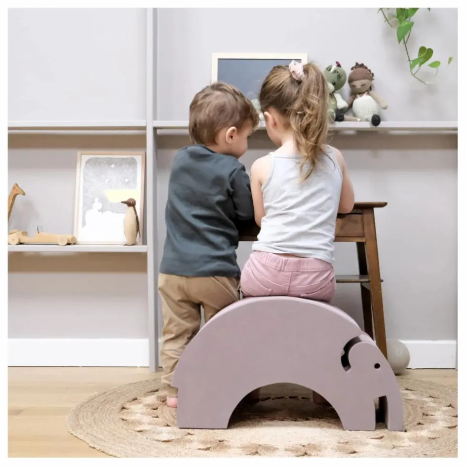 Online BObles Module de motricité Eléphant en EVA | Rose