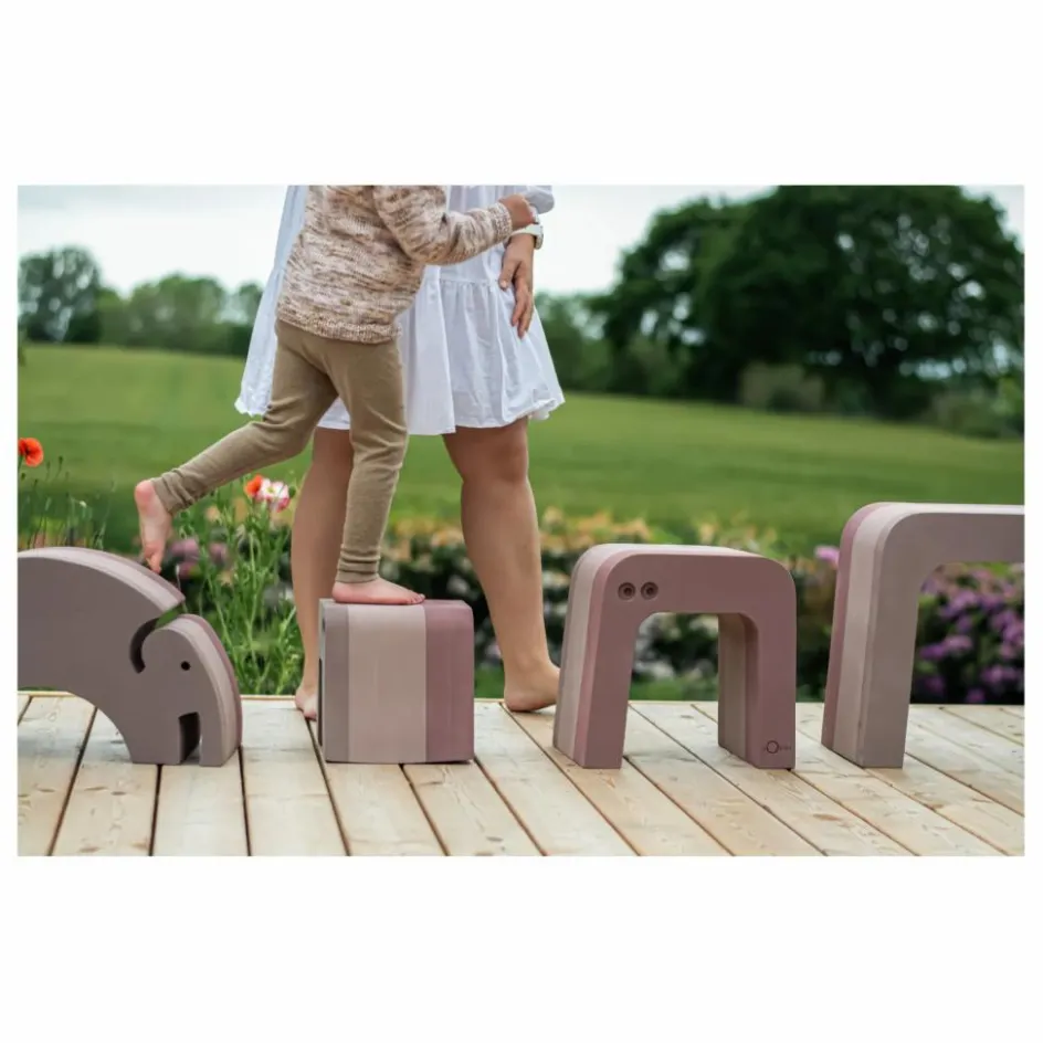 Online BObles Module de motricité Eléphant en EVA | Rose