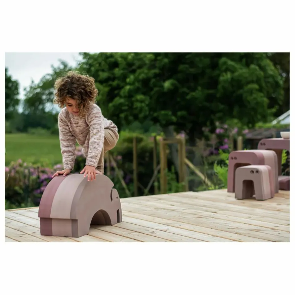 Online BObles Module de motricité Eléphant en EVA | Rose