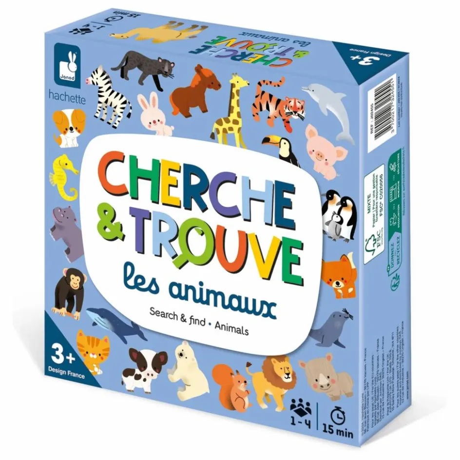 Janod Mon premier cherche et trouve - Animaux| Jeux De Société|Jeux Éducatifs