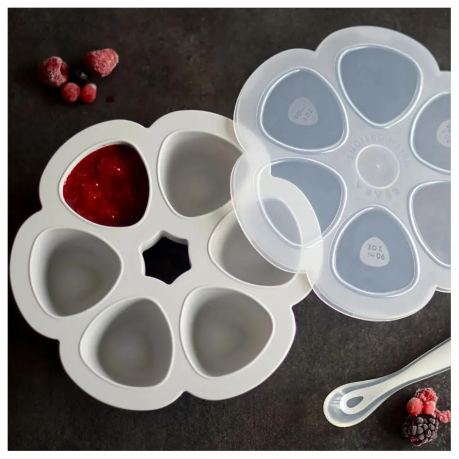 Discount Béaba Moule multiportions en silicone - 6x90 ml | Gris clair