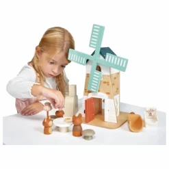 Clearance Tender Leaf Toys Moulin à vent Penny en bois Multicolore