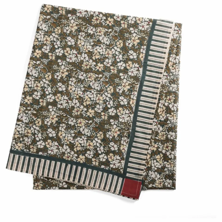 New Le Monde Sauvage Nappe en coton Impro kaki Sable
