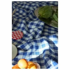 Online Gabrielle Paris Nappe en lin lavé Vichy | Bleu