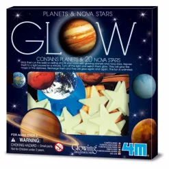 Discount 4M Pack autocollants phosphorescents - Planètes et étoiles Multicolore