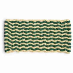 Discount Hay Paillasson Coco Stripe Wave | Vert foncé