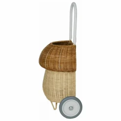 Olli Ella Panier à roulettes en rotin Champignon|Enfant Rangements|Patères, Paniers Enfant