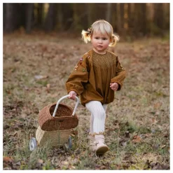 Olli Ella Panier à roulettes en rotin Champignon|Enfant Rangements|Patères, Paniers Enfant