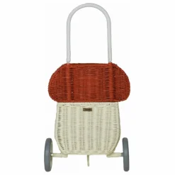 Sale Panier à roulettes en rotin Champignon | Enfant Rangements|Patères, Paniers Enfant