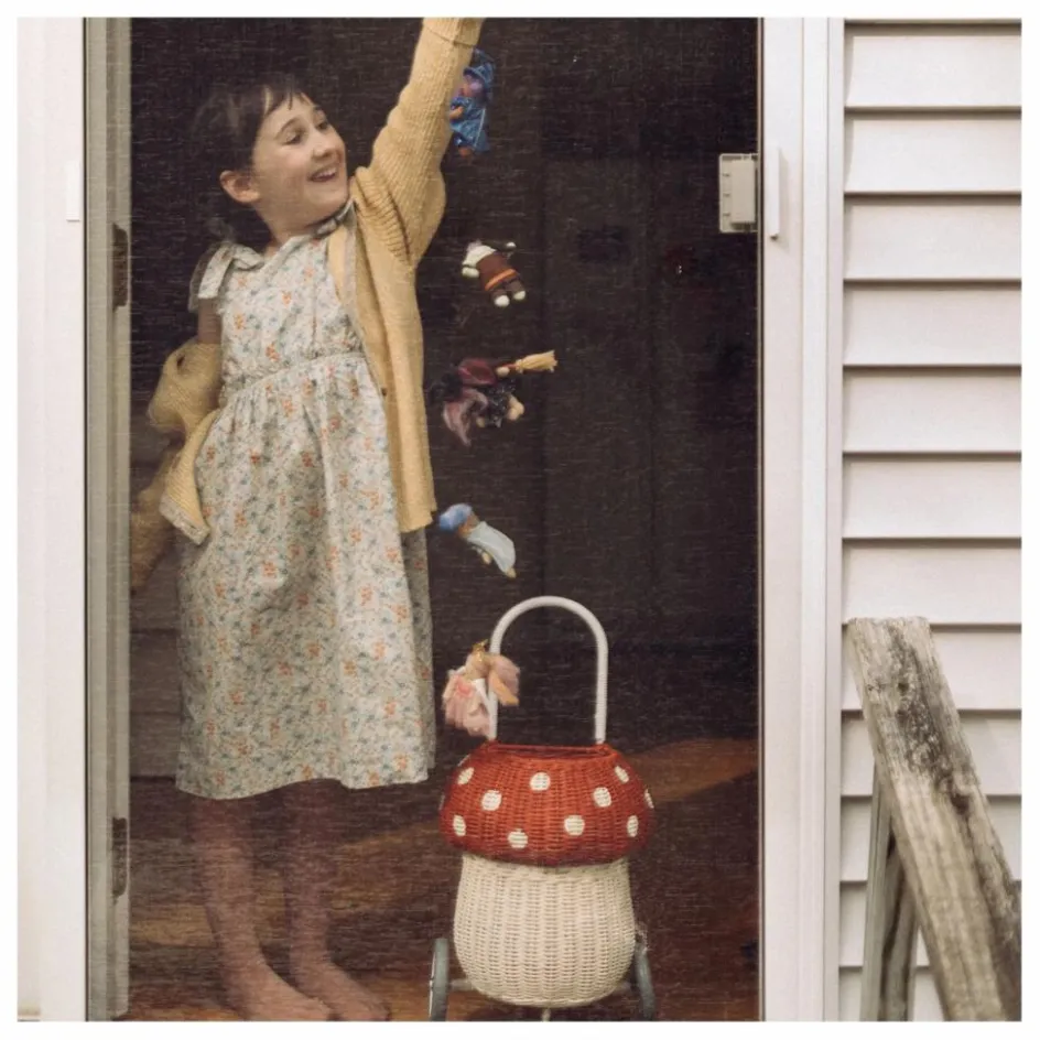 Sale Panier à roulettes en rotin Champignon | Enfant Rangements|Patères, Paniers Enfant