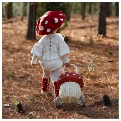 Sale Panier à roulettes en rotin Champignon | Enfant Rangements|Patères, Paniers Enfant