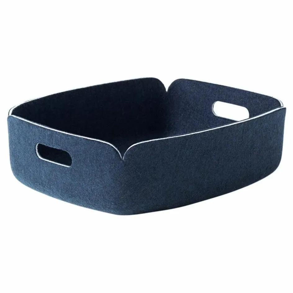 Online Muuto Panier de rangement bas Restore | Bleu nuit