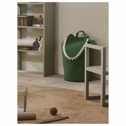 Ferm Living Kids Panier de rangement Crocodile | Vert