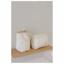 Online Soft Spot Panier de rangement Daisies en coton bio | Ecru