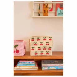 Rice Panier de rangement en raphia Cerises|Enfant Rangements|Patères, Paniers Enfant