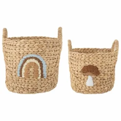Bloomingville Mini Paniers de rangement Agnes - Set de 2 | Beige