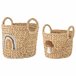 Bloomingville Mini Paniers de rangement Agnes - Set de 2 | Beige