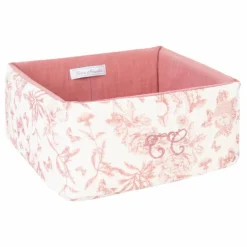 Sale Tartine et Chocolat Panière Toile de Jouy | Rose pêche