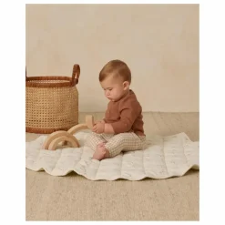 Quincy Mae Pantalon à Carreaux Gaze de Coton Bio | Marron
