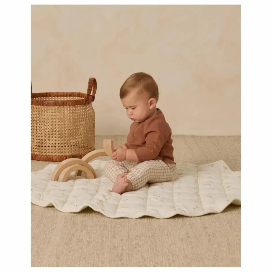 Quincy Mae Pantalon à Carreaux Gaze de Coton Bio | Marron