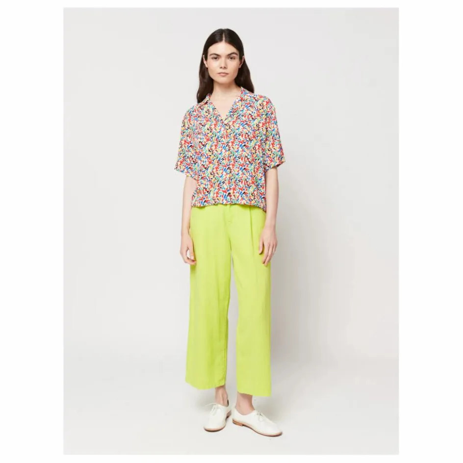Bobo Choses Pantalon à Pinces Coton et Lin - Collection Femme ||Femme Pantalons