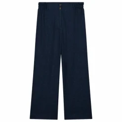 Best Louise Misha Pantalon Abuela Heringbone Laine - Collection Femme | Bleu marine