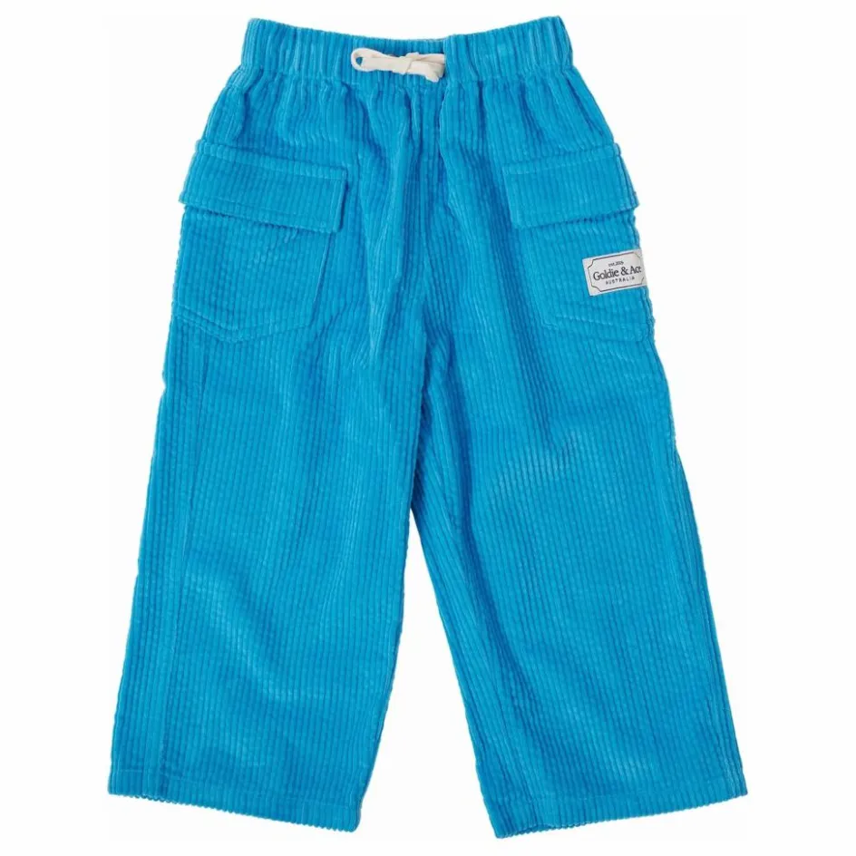 Clearance Goldie + Ace Pantalon Arlo Velours Côtelé | Bleu