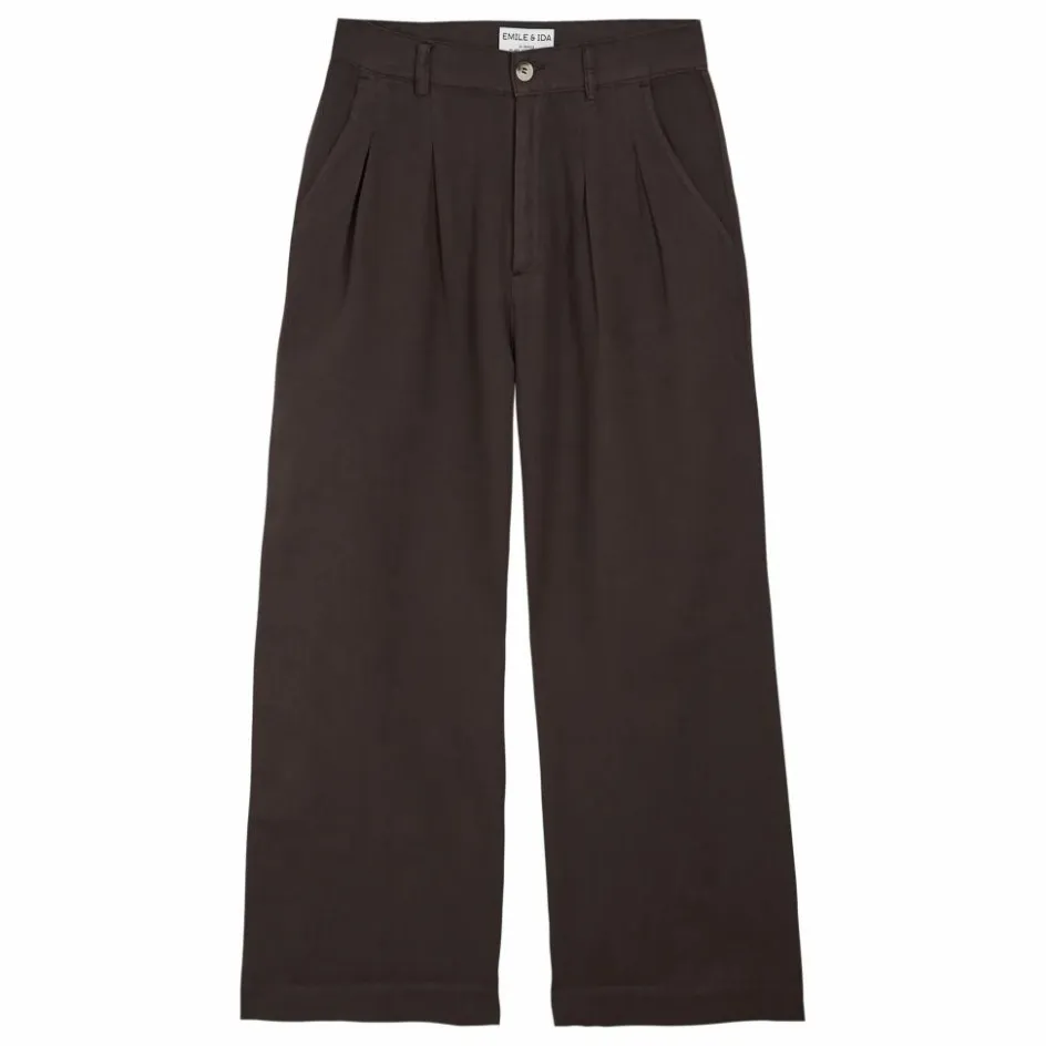 Hot Emile et Ida Pantalon Brady Lin et Coton | Gris anthracite