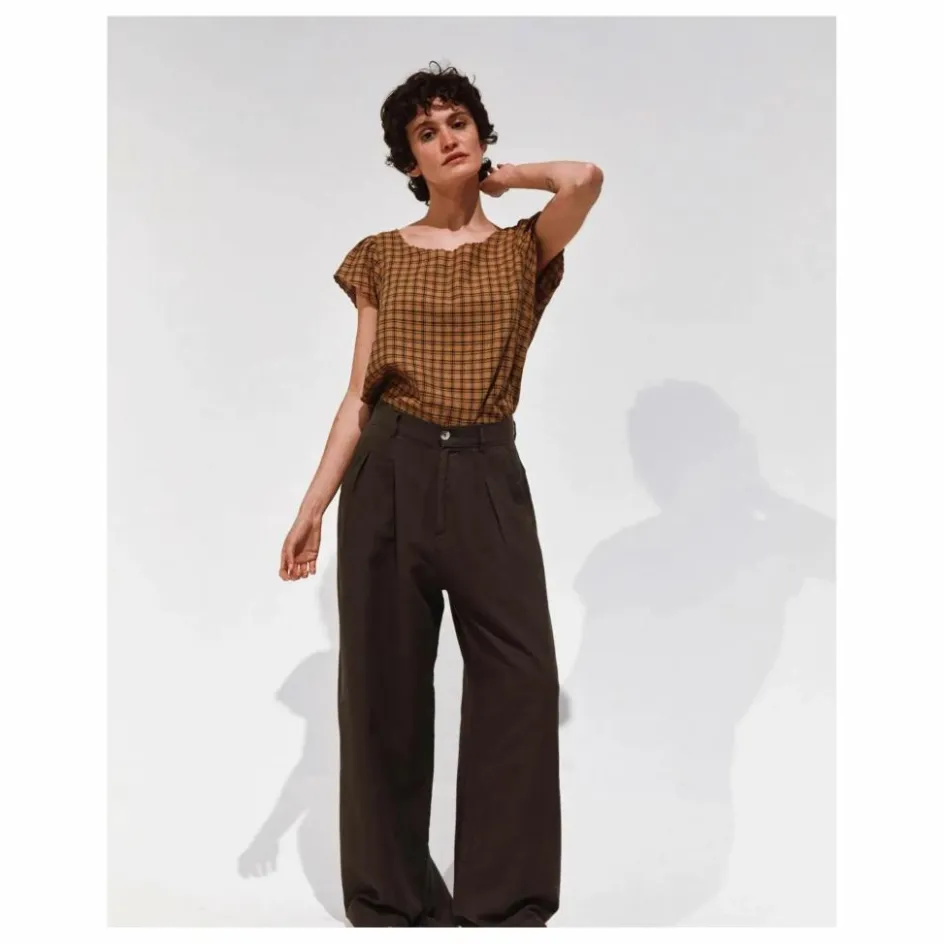 Hot Emile et Ida Pantalon Brady Lin et Coton | Gris anthracite