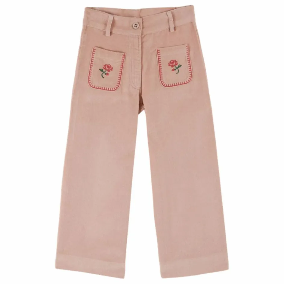 Hot Pantalon Brodé Velours Côtelé | Enfant Pantalons Jeggings