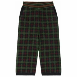 Outlet FUB Pantalon Carreaux Feutré Laine de Mérinos | Vert