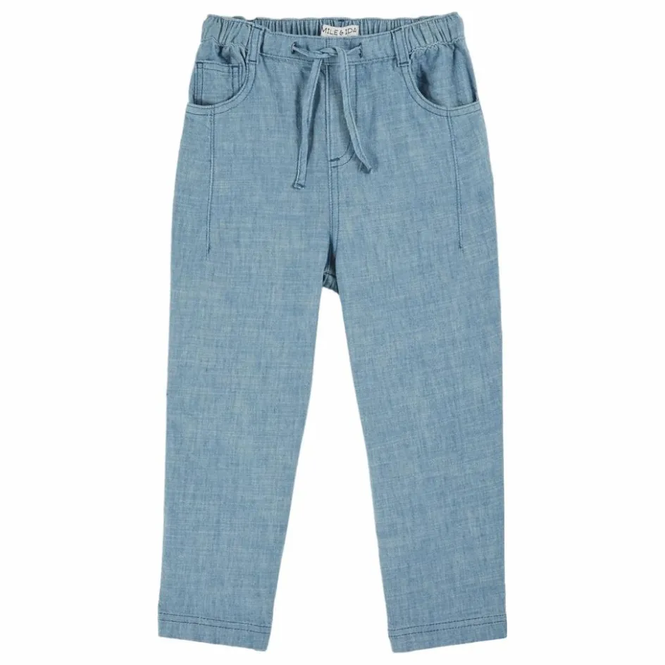 Best Emile et Ida Pantalon Chambray | Bleu