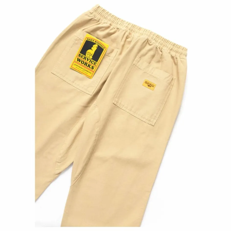Discount Service Works Pantalon Classic Canvas Chef Coton Bio | Beige